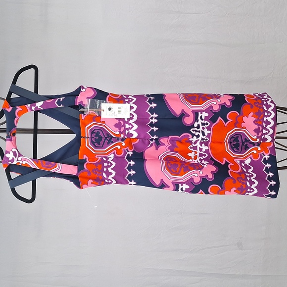 NWT Melanie Lyne Muse Halter Colorful Dress 4 - Picture 2 of 8